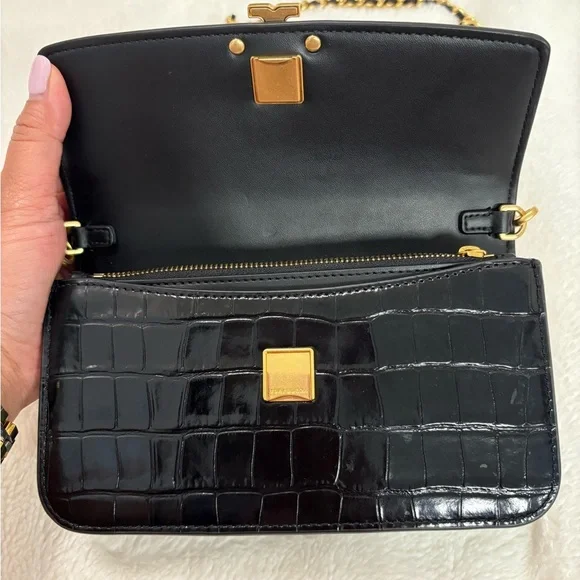 Tory Burch Britten Croc Leather Crossbag - Picture 7 of 14